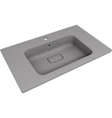 Раковина Uperwood Lagoon Quartz 297000018 80 см, матовая серая, серый шелк