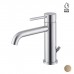Newform X-STEEL 316 Смеситель для раковины на 1 отв., с донный клапаном, излив 14.5см., цвет: PVD Brushed pale gold. 69610X.59.098