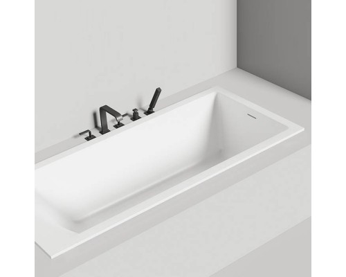 Salini Cascata kit Встраиваемая ванна 180х80х60см, донный клапан, материал: S-Sense, цвет: белый матовый. 104513M