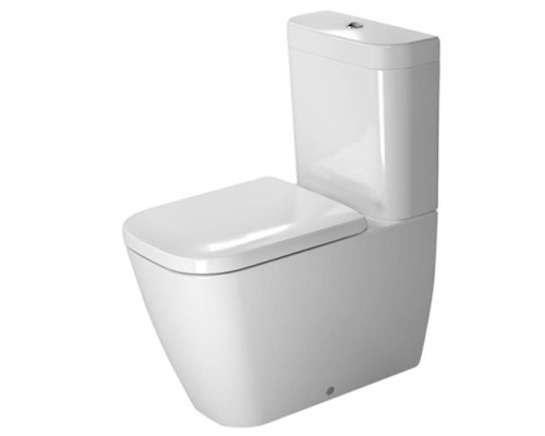 Duravit Happy D2 Унитаз напольный, 36,5х63 см, цвет белый/хром. 2134090000,  0934100005