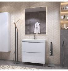 Мебель для ванной комнаты Vigo Glem 80, напольная, белая, раковина Velvex 9595 80
