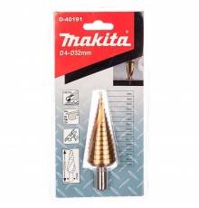 Сверло ступенчатое Makita 4-32 мм HSS TiN 6 мм