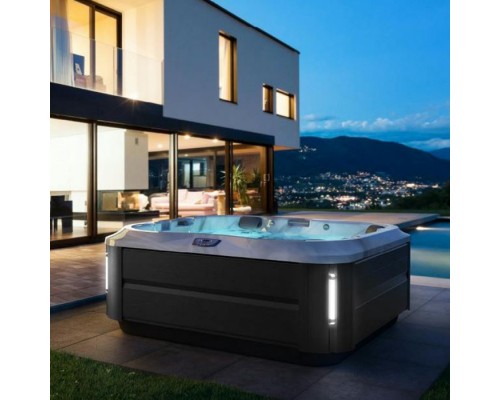 Jacuzzi J335 Минибассейн 214х214х94см, ClearRay PRO3TECT + Ozone, подсветка, аудио, нагрев 3kw, панель Smoked Ebony, цвет акрила: Platinum. ZP12ZY0EW40