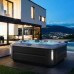 Jacuzzi J335 Минибассейн 214х214х94см, ClearRay PRO3TECT + Ozone, подсветка, аудио, нагрев 3kw, панель Smoked Ebony, цвет акрила: Platinum. ZP12ZY0EW40