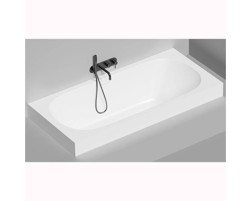 Salini Ornella Axis 190 Kit Встраиваемая ванна 190х90х60см, прямоугольная, материал: S-Sense, донный клапан UpDown, слив-перелив, цвет: белый матовый. 103512M