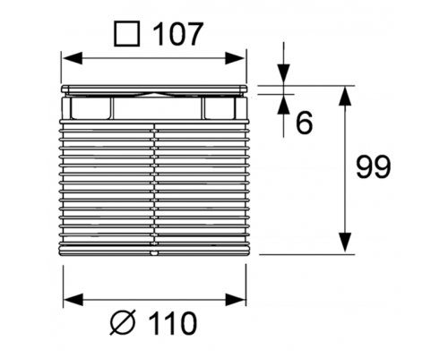 TECEdrainpoint S quadratum Декоративная решетка 100х100 мм с монтажым элементом, сталь. 3660007