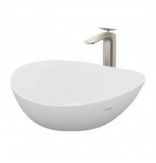 TOTO TA Раковина 46x42x17.7 см, без отв., с переливом, цвет: белый матовый    . L4704MTE#CMW (второй арт LS903MTVE#CMW)