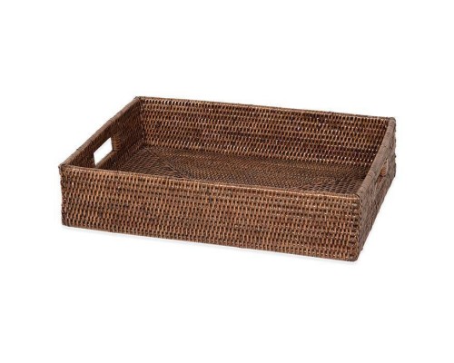 Decor Walther Basket TRAY Лоток-поднос 34х45х10см., настольный, цвет: ротанг темный. 0939692