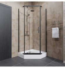 Душевой уголок Triton Дека -Блэк Щ0000059782 90х90, с поддоном, профиль черный