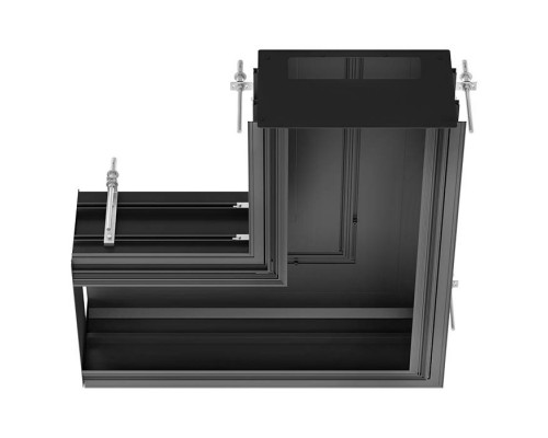 Gessi Binario Профиль угловой 740х740 мм, для 5 модулей, установка Shift-Fix, цвет: Black XL. 61052#299