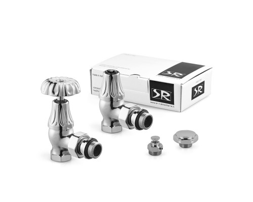 Комплект SR Rubinetterie серия Floral Old Style 1/2 угловой цвет хром K337-1500C000