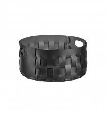 ADJ Bottega Круглая корзина для белья, D40xH20 см., цвет: черный/серый. 1020.01/03