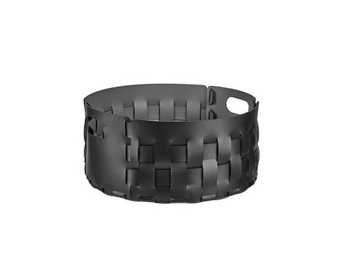 ADJ Bottega Круглая корзина для белья, D40xH20 см., цвет: черный/серый. 1020.01/03