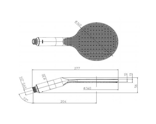 Bossini Apice Ручной душ Oslash;140 мм., цвет: хром. B00900.030 Bossini Apice Ручной душ Oslash;140 мм., цвет: хром. B00900.030