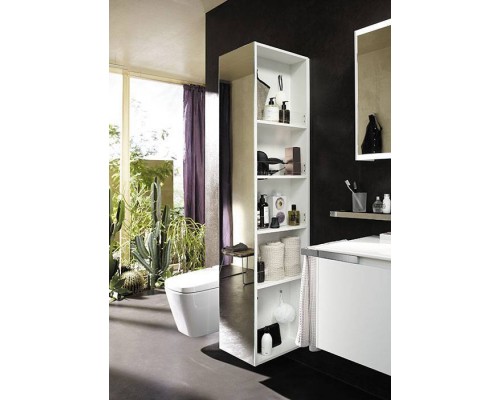 Burgbad Yso Шкаф подвесной зеркальный 32x43x176см, цвет: белый матовый. HSHA058 L K0374