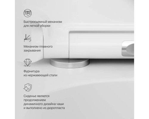 C301700WH Унитаз подвесной безободковый FlashClean, без сиденья C301700WH Унитаз подвесной безободковый FlashClean, без сиденья