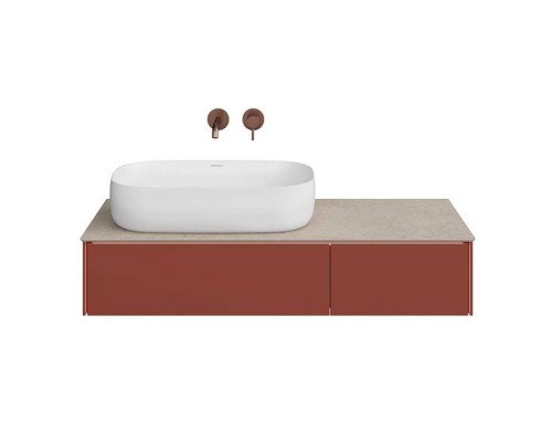 Kerama Marazzi Magica Тумба подвесная, 115.4х48.5х22см., 2 ящика, цвет: венецианский красный матовый. MA.120.2\VR.M