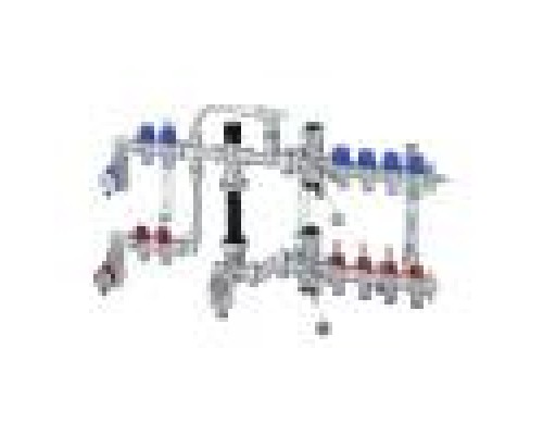 Узлы смесительно-распределительные для радиаторного и напольного отопления Рег. узел с термосмесителем коллект.1” (отв. на рад. 2 шт, напольн.11отв.) М24х19 FK 3566 C11102