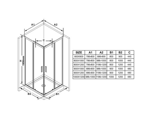 Ravak Blix Slim Душевая дверь 90см., транспарент, цвет: блестящий. X1XM70C00Z1
