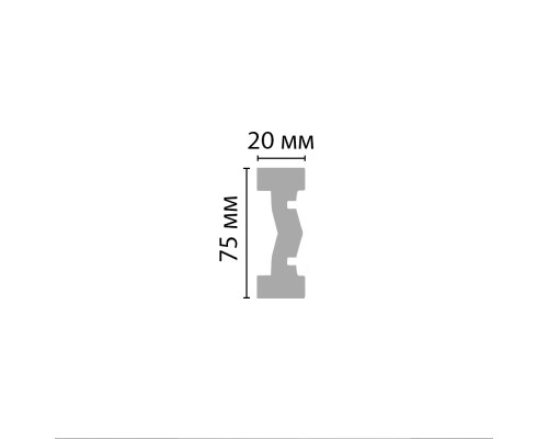 Молдинг гладкий DECOMASTER DT-8740 (75*20*2400мм) Молдинг гладкий DECOMASTER DT-8740 (75*20*2400мм)