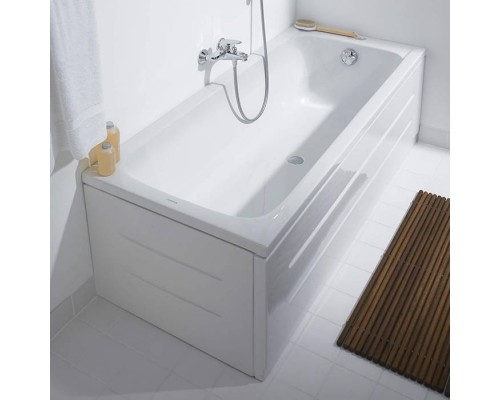 Duravit D-Code  Ванна акриловая 160х70x40см, встраиваемая, с 1 наклоном для спины, выпуск в зоне ног, цвет: белый. 700096000000000,  790225000001000/89013099098000