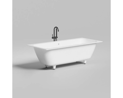 Salini Orlanda Axis Встраиваемая ванна на ножках 180х80х60cм., материал: S-Sense, цвет: белый матовый. 103212M,  23101H