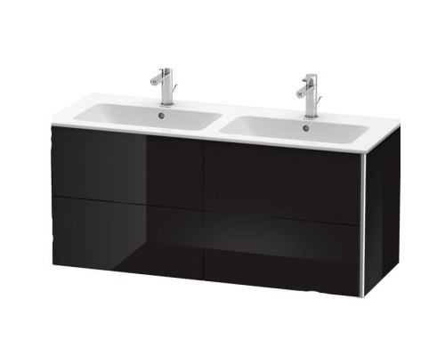 Duravit XSquare Тумба подвесная, 128х47.8х56см, с раковиной и 4 выдв ящиками, цвет: черный глянцевый . 2336130000, XS417504040 Duravit XSquare Тумба подвесная, 128х47.8х56см, с раковиной и 4 выдв ящиками, цвет: черный глянцевый . 2336130000, XS417504040