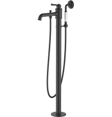 Напольный смеситель для ванны с душем AQUATEK Классик AQ1545MB с внутренней частью, матовый черный