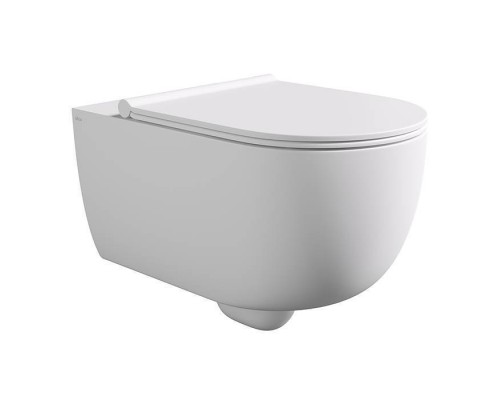 Alice Unica Унитаз 55х35см., подвесной, безободковый, без сиденья и крышки, цвет: белый матовый. 32240109,  FIX10