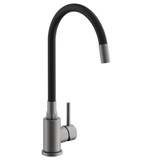 Смеситель для кухни BELZ B810 B73810-3 с гибким изливом, оружейная сталь