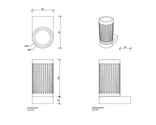 Decor Walther Century WMG Стакан подвесной, граненое стекло, цвет: золото. 0586920