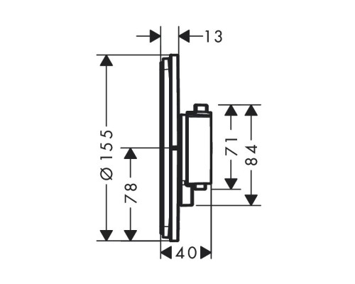 Hansgrohe ShowerSelect Comfort S Смеситель для душа, встраиваемый, термостатический, цвет: белый матовый. 15559700