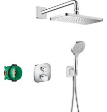 HG 27 953 000 Croma E Набор для комплектации душа (термостат + верхний душ + ручной душ + шл. подкл) 27953000