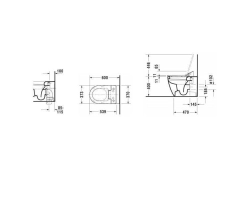 Duravit ME by Starck SensoWash Унитаз напольный 60х37см, пристенный вариант, включая крепление, сток горизонтальный, с сиденьем. 2169590000, 613000012004300 Duravit ME by Starck SensoWash Унитаз напольный 60х37см, пристенный вариант, включая крепление, сток горизонтальный, с сиденьем. 2169590000, 613000012004300