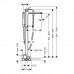 Hansgrohe Metropol Смеситель для ванны, на 1 отв, напольный, с ручным душем, излив 235мм, цвет: черный матовый. 32532670