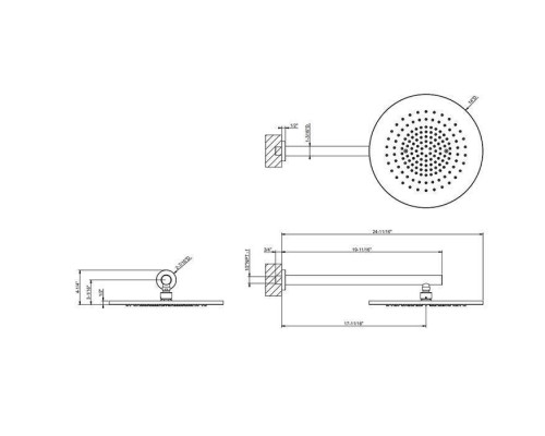 Gessi 316 Верхний душ Oslash;35.5см., с настенным держателем 45см., цвет: warm bronze brushed pvd. 54148#726 Gessi 316 Верхний душ Oslash;35.5см., с настенным держателем 45см., цвет: warm bronze brushed pvd. 54148#726