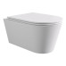 Alice Hide Round Унитаз 57х37см., подвесной, безободковый, с сиденьем и крышкой с микролифтом, с набором для крепления, цвет: белый матовый. 31170109SET