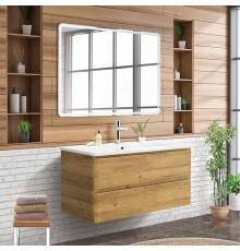 Мебель для ванной комнаты BelBagno Albano-Cer 105 подвесная, rovere rustico