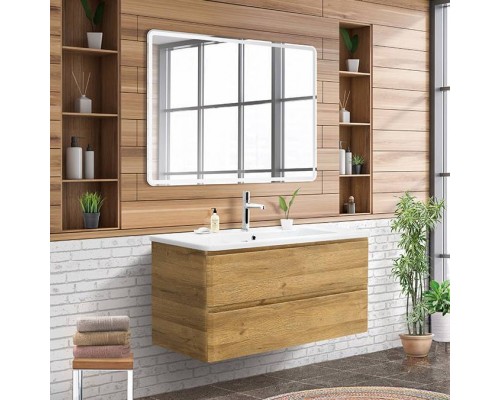 Мебель для ванной комнаты BelBagno Albano-Cer 105 подвесная, rovere rustico