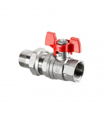 Шаровой кран Oventrop Optibal DN 20, с американкой, НР-ВР, рукоятка бабочка 1075806