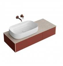Kerama Marazzi Magica Тумба подвесная, 115.4х48.5х22см., 2 ящика, цвет: венецианский красный матовый. MA.120.2\VR.M