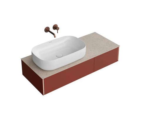 Kerama Marazzi Magica Тумба подвесная, 115.4х48.5х22см., 2 ящика, цвет: венецианский красный матовый. MA.120.2\VR.M