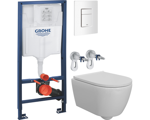 Комплект Унитаз подвесной DIWO Коломна 0700 с микролифтом + Инсталляция Grohe Rapid SL 38772SH0 3 в 1 с панелью смыва