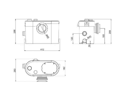 Напорная установка отвода сточной воды Wilo Native RLS 3 FWC (с измельчителем) (2459904)