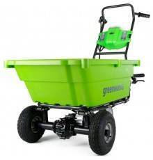 Тележка садовая самоходная Greenworks G40GCk4, 40v, 106 л (АКБ 4 А·ч и ЗУ)