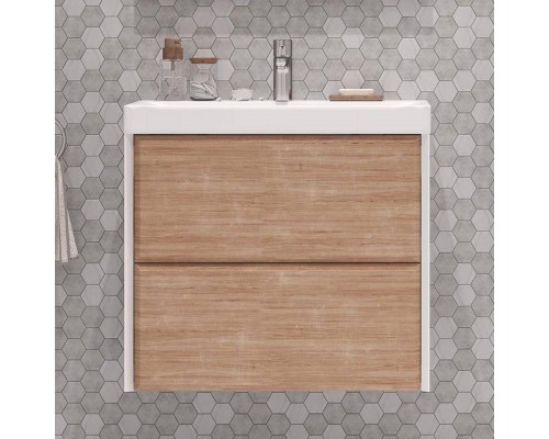 Тумба с раковиной Velvex Gesso 70.2Y дуб сонома, белая Тумба с раковиной Velvex Gesso 70.2Y дуб сонома, белая