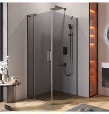 Душевой уголок Cezares Slider AH 1 90-80/90 GRIGIO GM профиль оружейная сталь, стекло серое