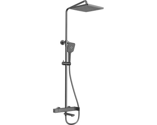Душевая стойка Vincea Cube VSFS-1C1GM вороненая сталь Душевая стойка Vincea Cube VSFS-1C1GM вороненая сталь