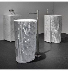 Antonio Lupi Controverso Раковина 45x85x45 см, без отв., напольная, цвет: Marmo Carrara. CONTROVERSO
