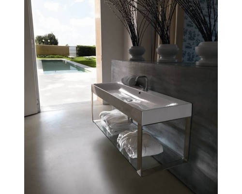 Kerasan Cento Раковина 120х45 cм, 1 отв., цвет: белый . 9127K1cr,  353401*1